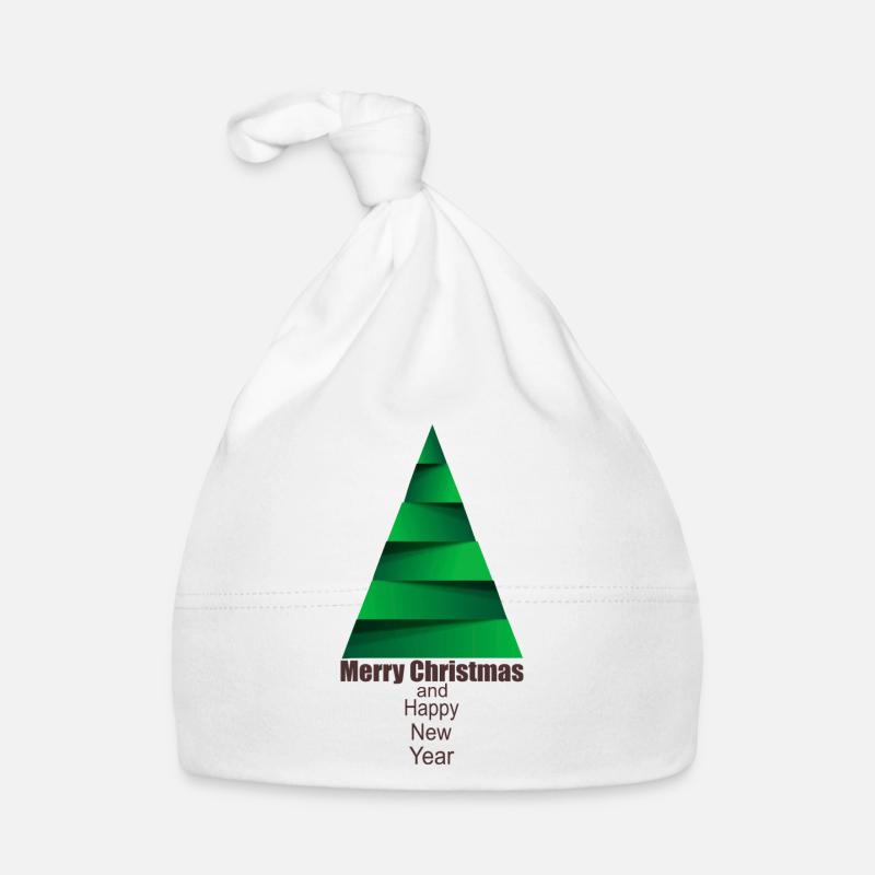 Moderner Weihnachtsbaum Modern Christmas Tree Baby Bio-Mütze