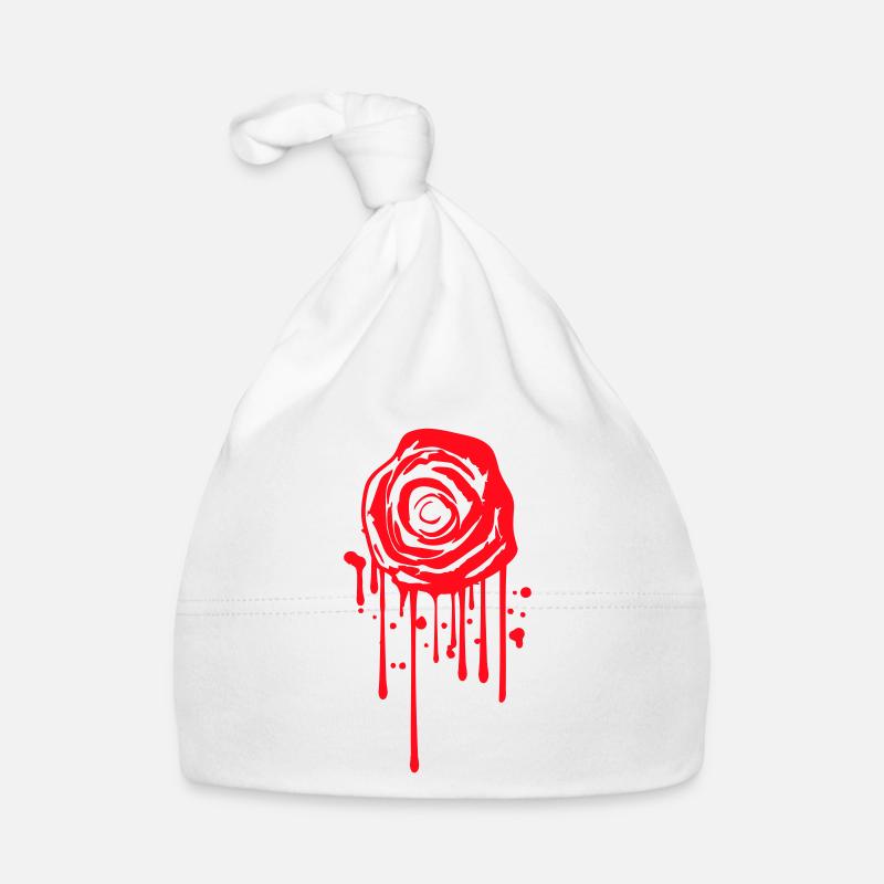 Rose Blossom Graffiti Drop Rose Romantic Organic Baby Cap