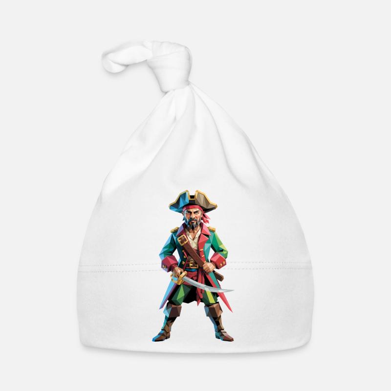 Pirate - Cool Low Poly Logo Organic Baby Cap