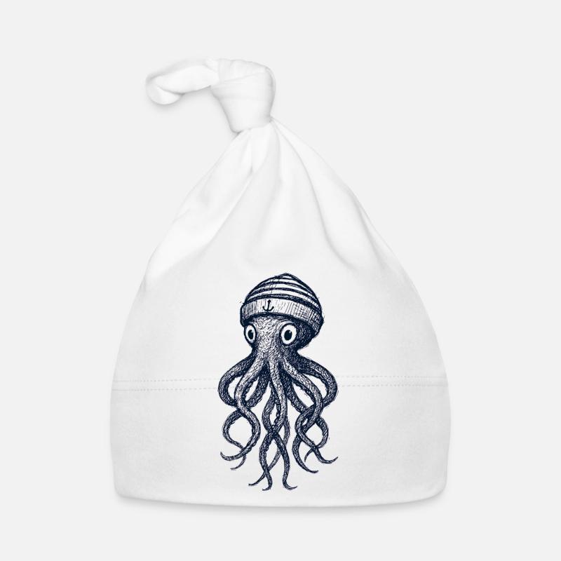 Sailor Squid Organic Baby Cap