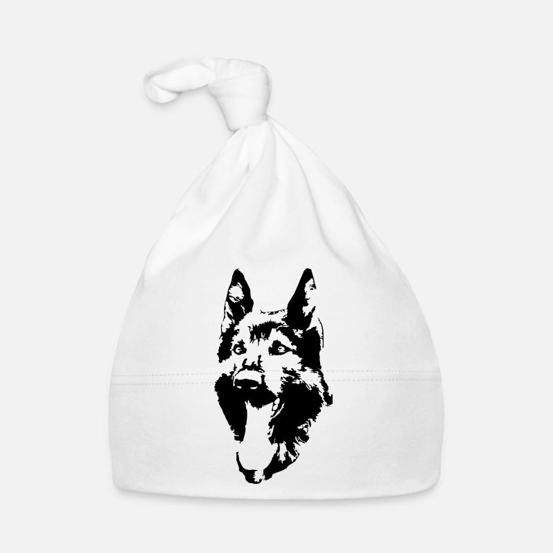Deutscher Schäferhund Kopf Baby Bio-Mütze