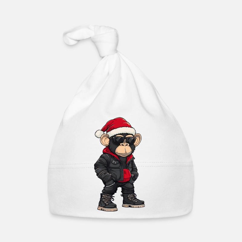 Noël Singe Hiver Bonnet bio Bébé