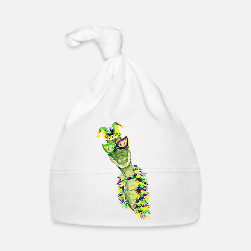 Crocodile Mardi Gras Mask Magic Organic Baby Cap