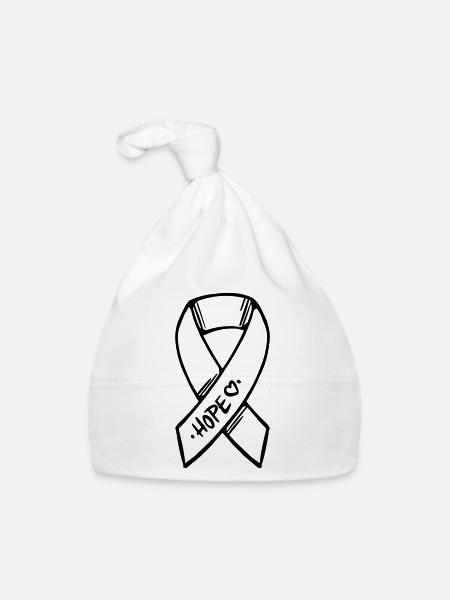 Loop Hope Cancer - Bonnet bio Bébé - blanc - Devant