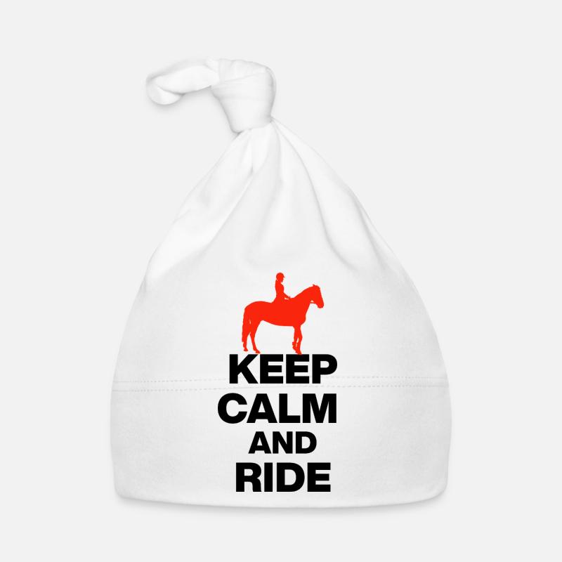 KEEP CALM AND RIDE, GALLOP WILD! RIDING HORSES 🏇 Organic Baby Cap