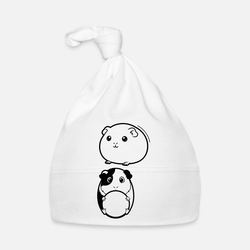Two guinea pig heads Organic Baby Cap