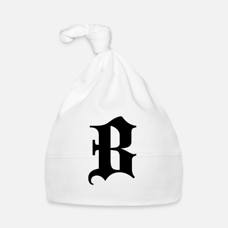 Verziertes gotisches B-Monogramm Baby Bio-Mütze