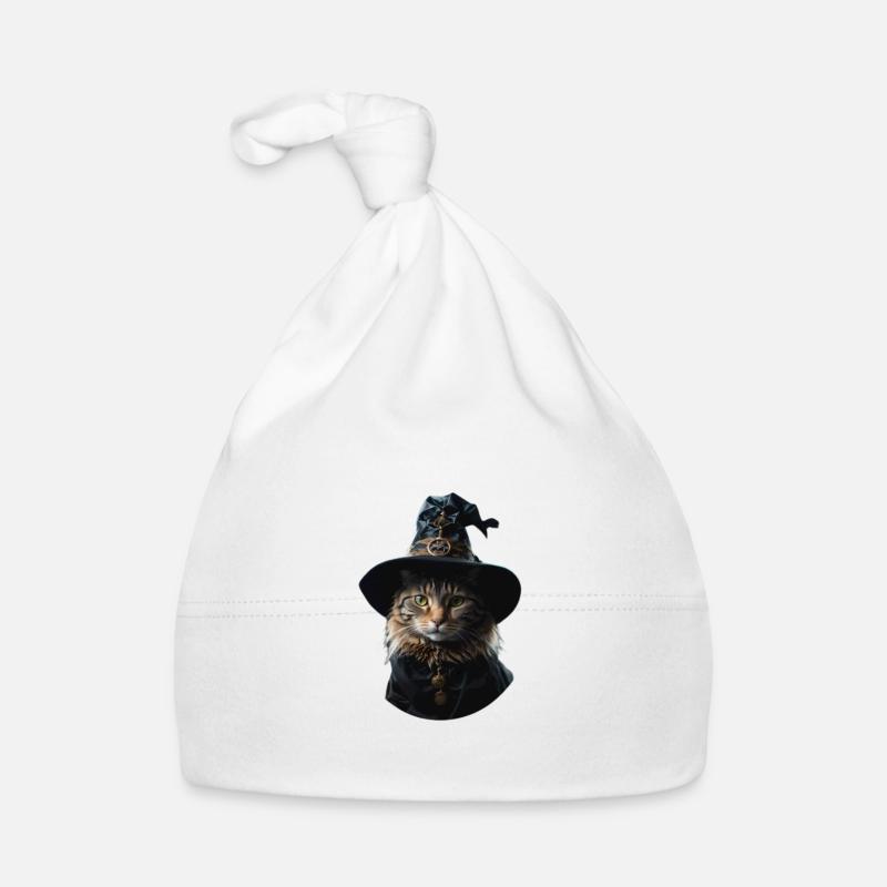Hexenkater Halloween Baby Bio-Mütze