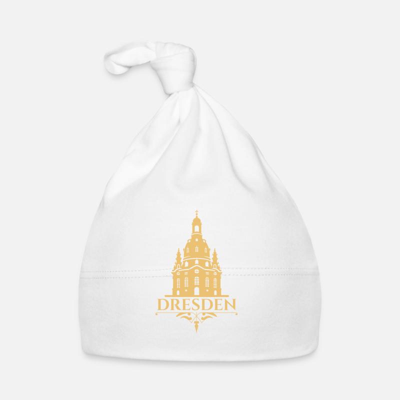 Dresden: Architectural Landmark in Gold Organic Baby Cap