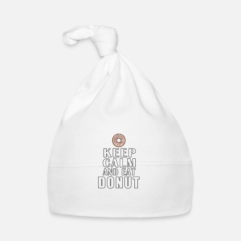 Keep Calm And Eat Donut Organic Baby Cap