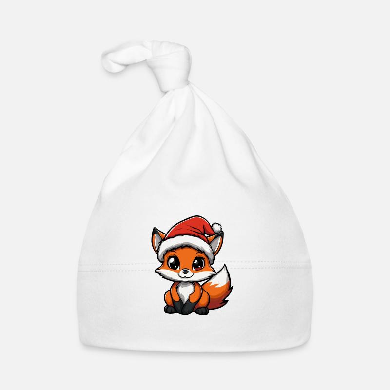 Renard Noël mignon Bonnet bio Bébé
