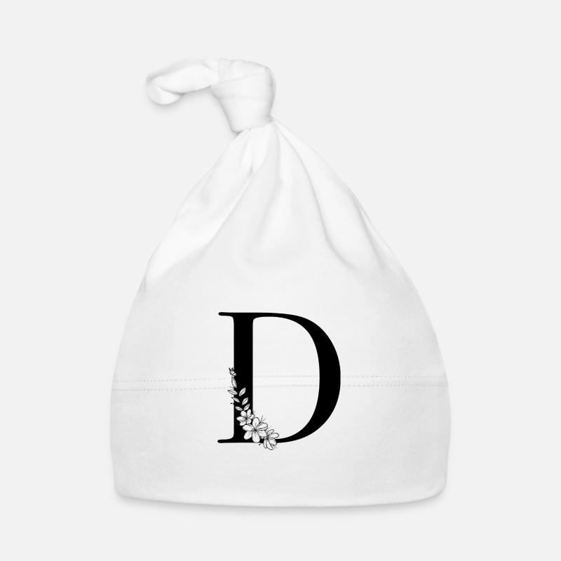 Letter D Organic Baby Cap