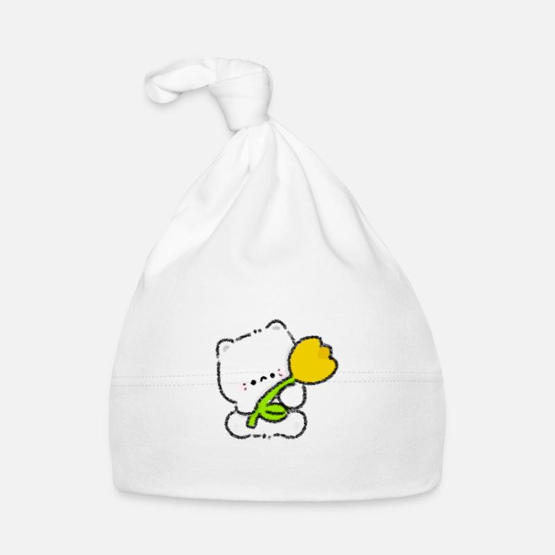 Romantic Kitty Organic Baby Cap