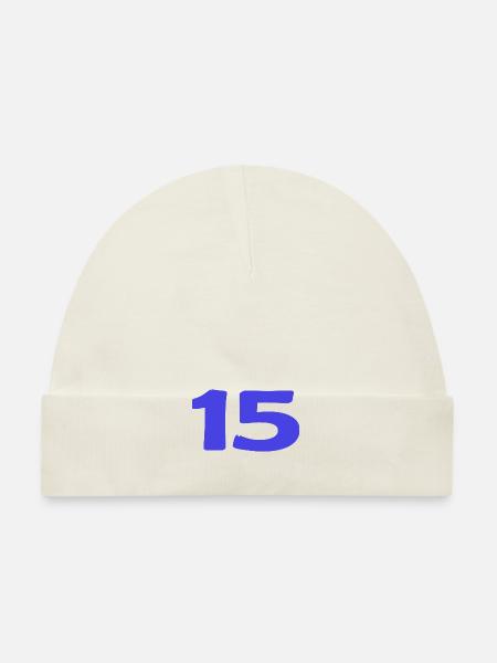 15. 15 ANS. 15e ANNIVERSAIRE. ANNIVERSAIRE 15 ANS. - Bonnet bio Bébé - blanc - Devant