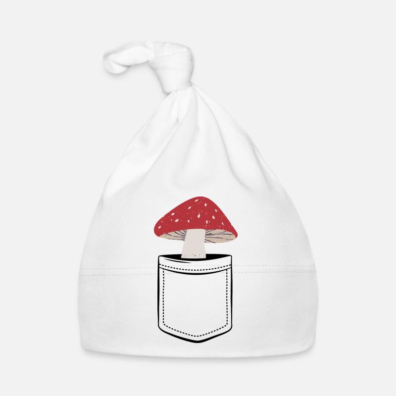 Mein Pilz in der Tasche - Brusttasche Baby Bio-Mütze
