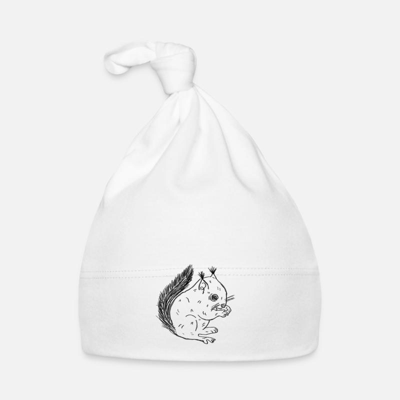Squirrel black Organic Baby Cap