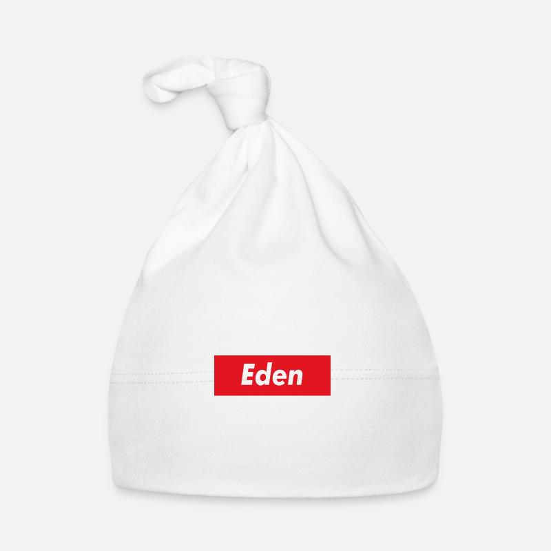 Eden red stripe Organic Baby Cap