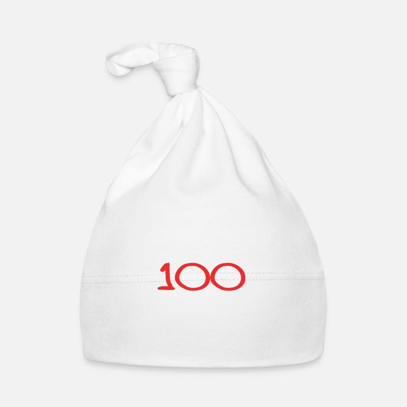 100. 100 ANS. 100e ANNIVERSAIRE. ANNIVERSAIRE 100 Bonnet bio Bébé