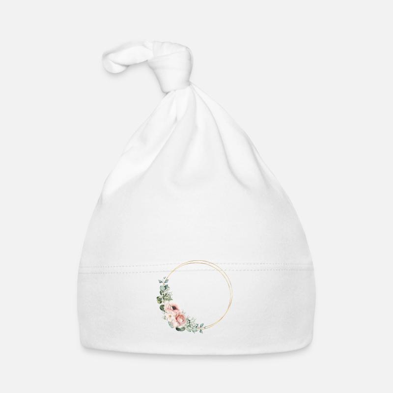 Euaclyptus, Pastel Floral Boho personnalisable Bonnet bio Bébé