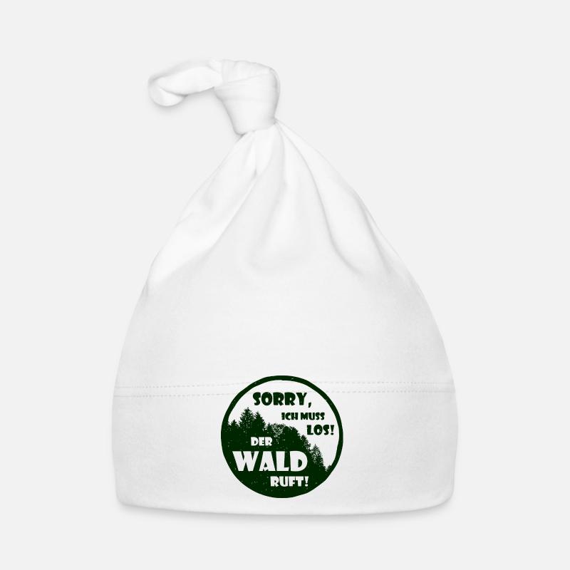 Je dois y aller! La forêt appelle! - Bonnet bio Bébé - blanc