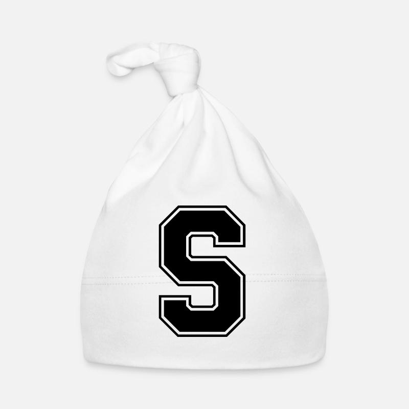letter S Organic Baby Cap