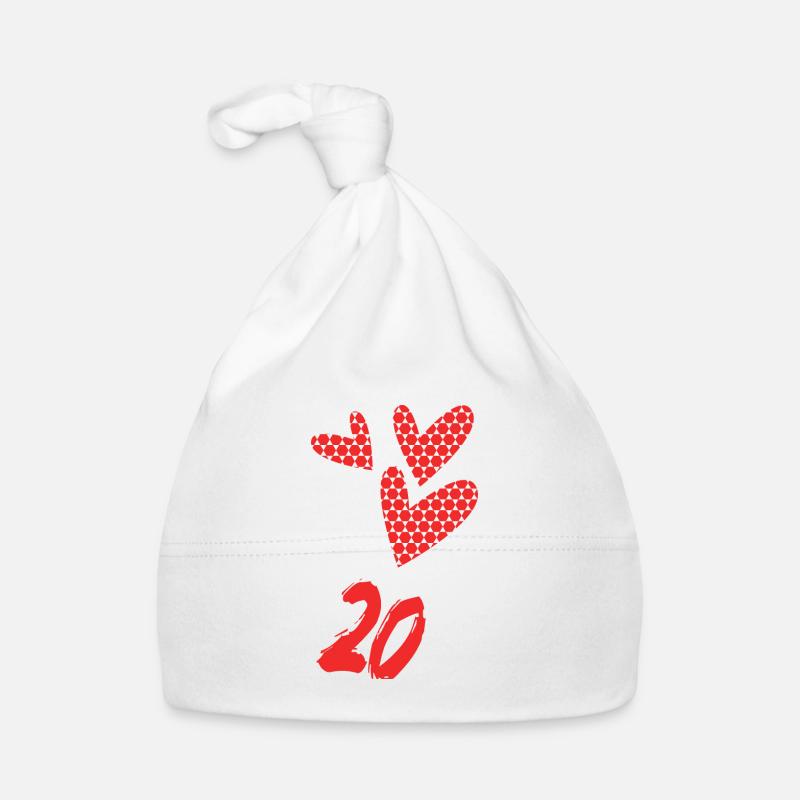 20. 20 ANS. 20e ANNIVERSAIRE. ANNIVERSAIRE 20 ANS. Bonnet bio Bébé