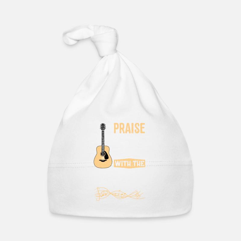 Louez-le avec les cordes Psaume 150: 4 - Guitare Bonnet bio Bébé
