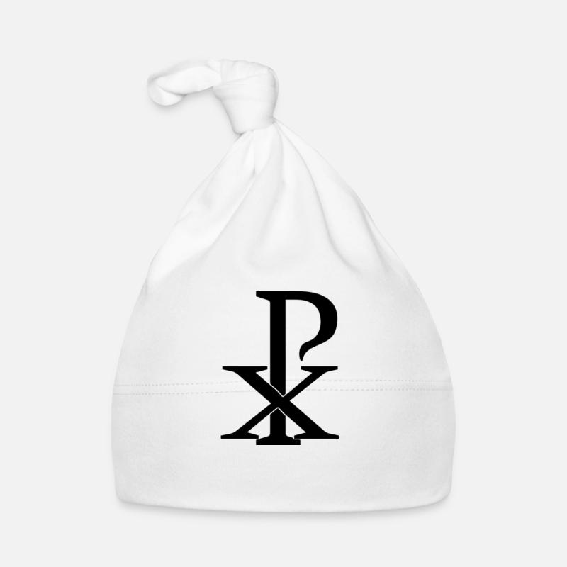 Christusmonogramm - Organic Baby Cap - white
