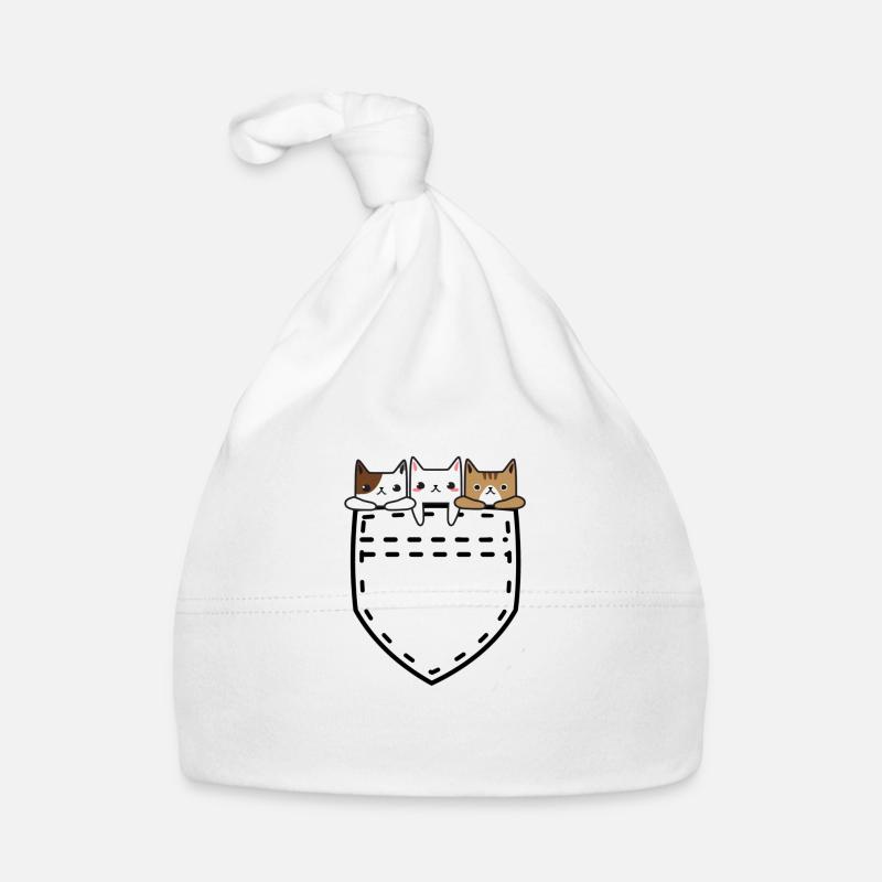 Chats dans un sac Bonnet bio Bébé
