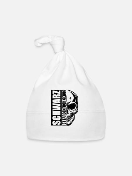 Black Colorful enough | Colors can be changed - Organic Baby Cap - white - Front