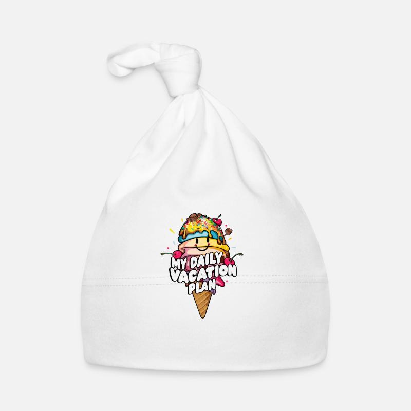 mein täglicher Plan Eis Essen bunte Eistüte Baby Bio-Mütze