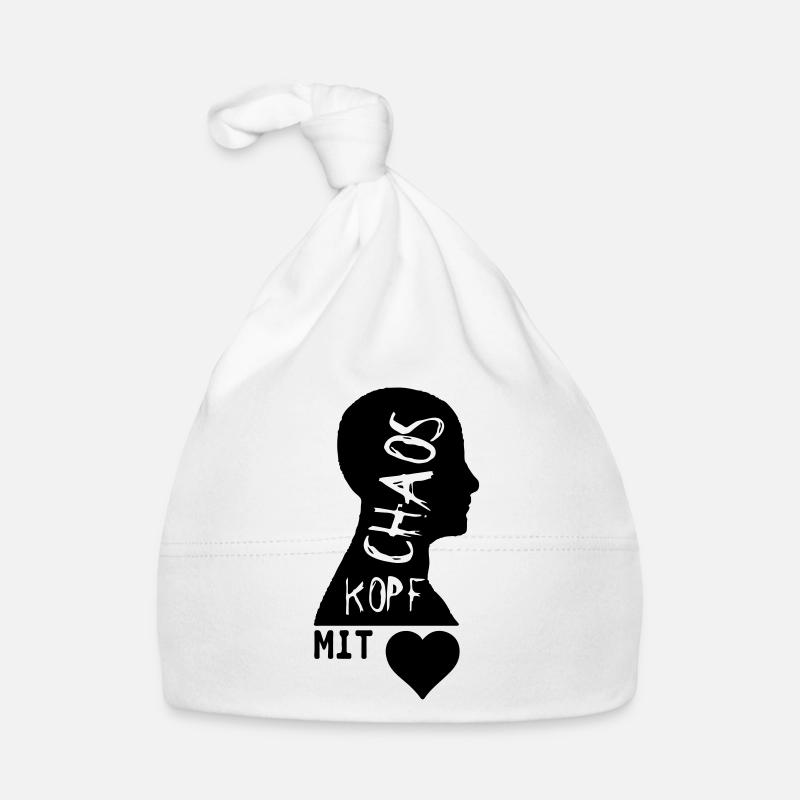 Chaoskopf mit Herz Geschenk Baby Bio-Mütze