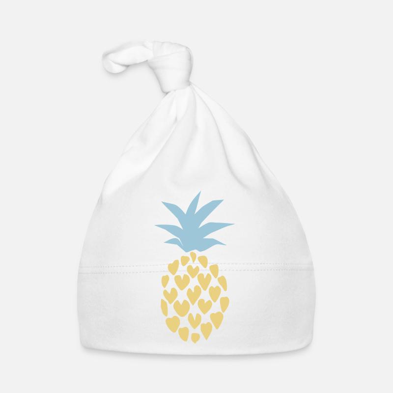 Pineapple - Pineapple Lover - Organic Baby Cap - white