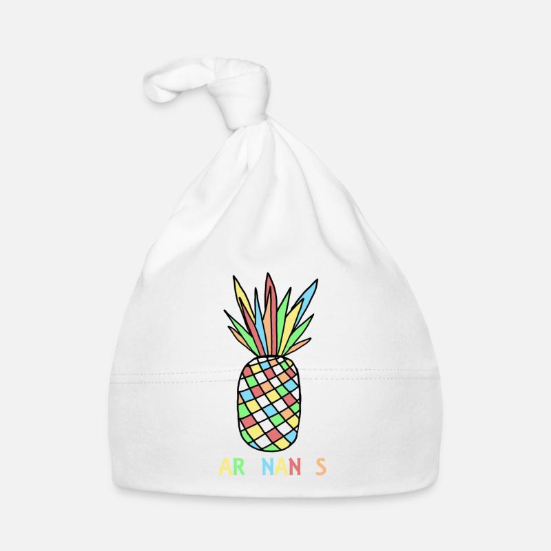 ananas multicolore Bonnet bio Bébé