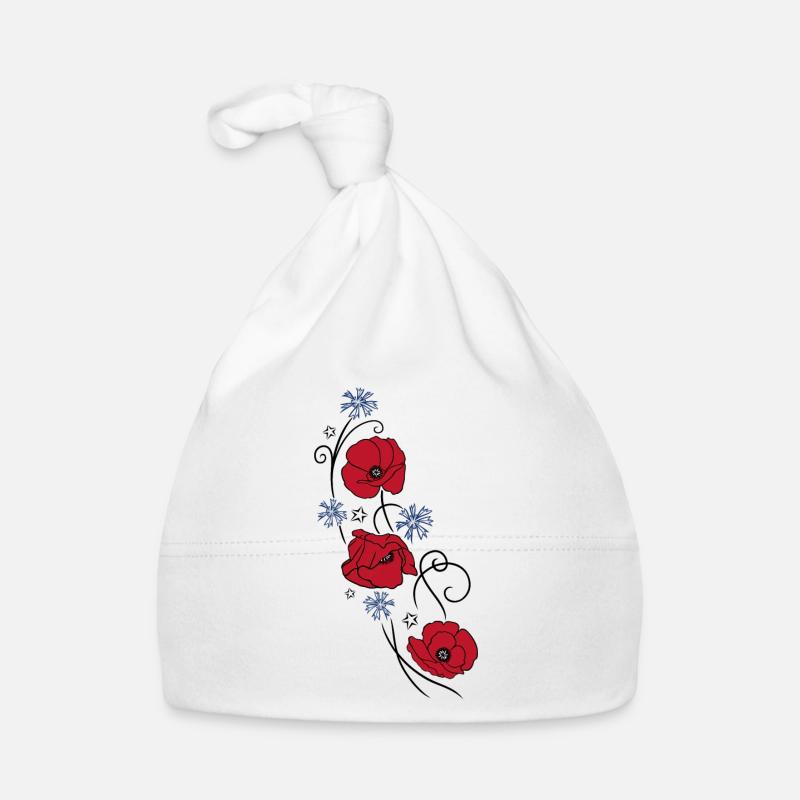 Coquelicots. Design d'été. Bonnet bio Bébé
