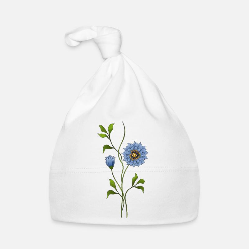 Fleur colorée Bonnet bio Bébé