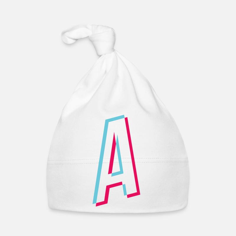 A - Buchstabe A Baby Bio-Mütze