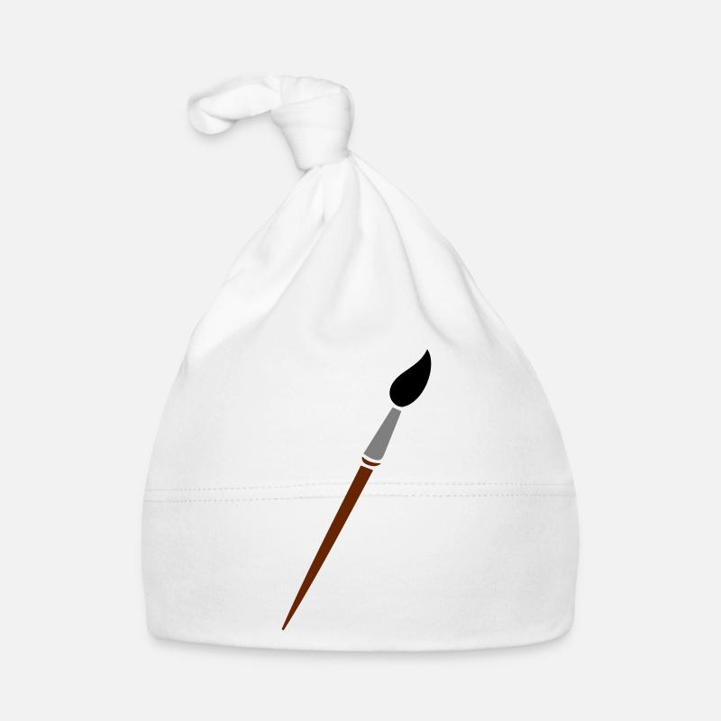 Pinsel - Baby Bio-Mütze - Weiß