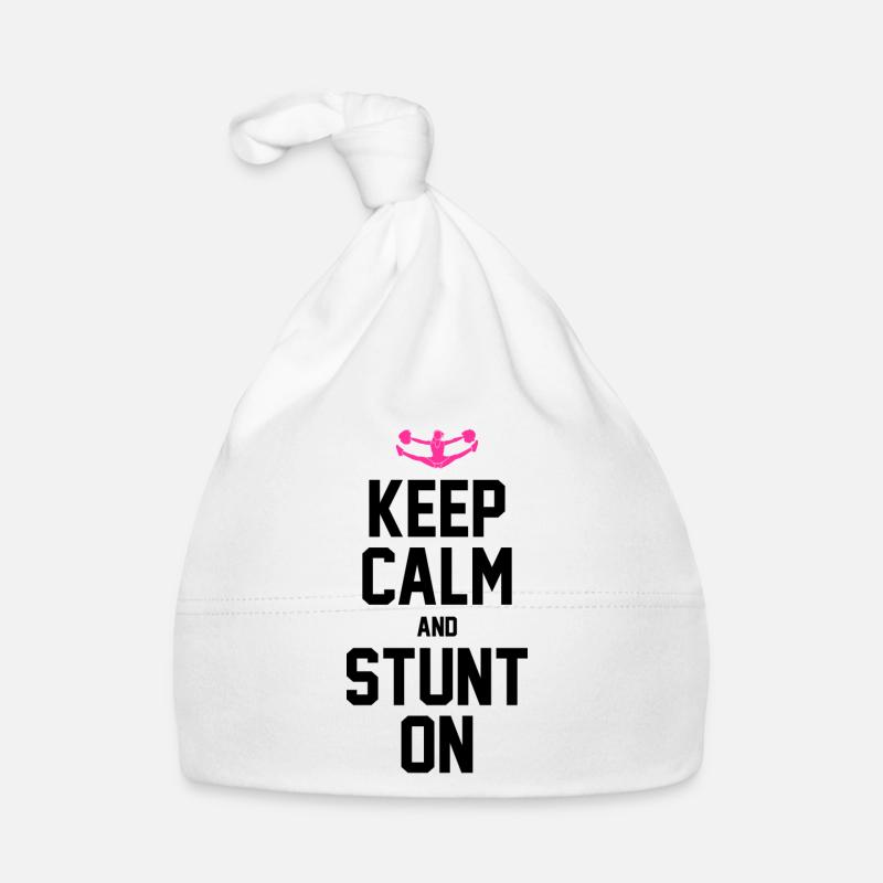 Keep Calm And Stunt On Gymnast Cheerleader Cheerle Baby Bio-Mütze