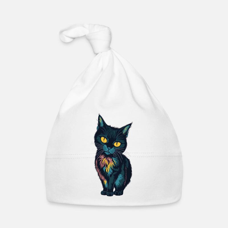 Little black cat Organic Baby Cap