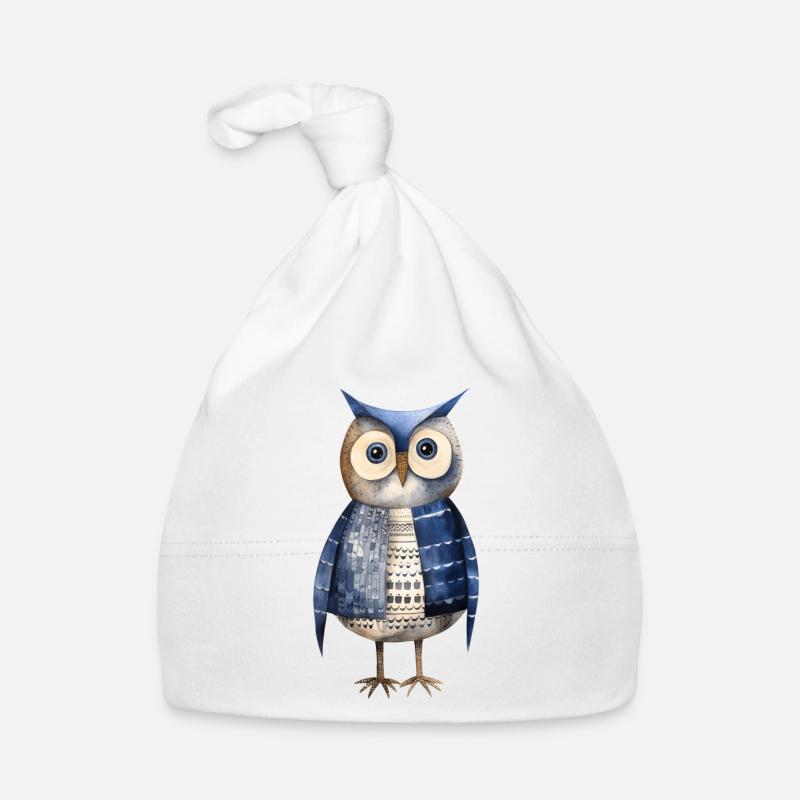 Whimsical Owl Explorer Tee - Nature & Adventure Organic Baby Cap