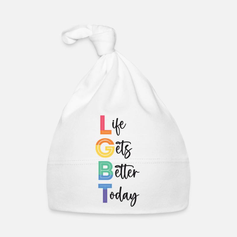 LGBT Pride Month - Life Gets Better Today Organic Baby Cap