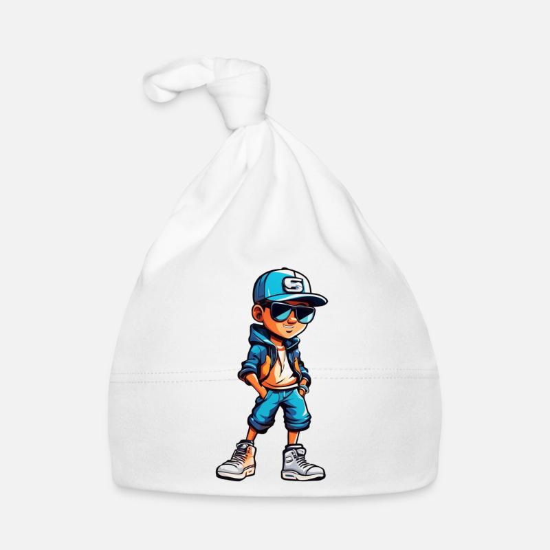 Cool jeune garçon de dessin animé Bonnet bio Bébé