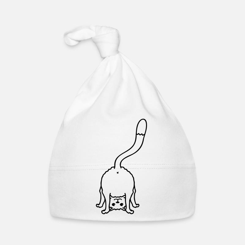 Funny Cat From Behind Shows Backside Ass Fun Organic Baby Cap