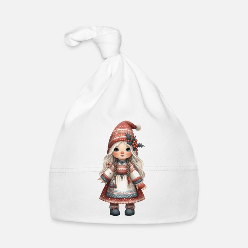 Gnome de Noël 4 Bonnet bio Bébé