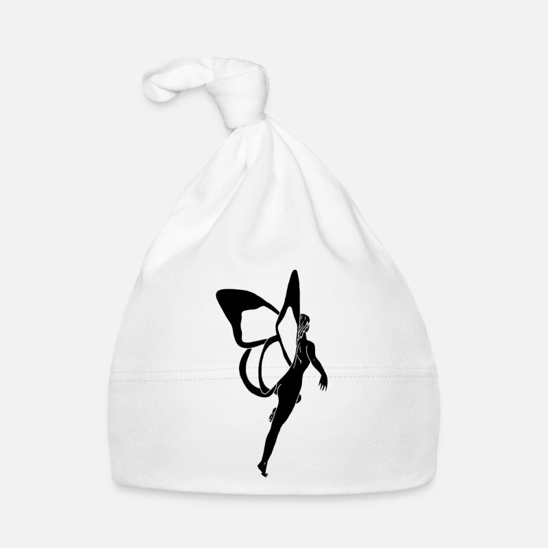 Femme papillon (noir) Bonnet bio Bébé