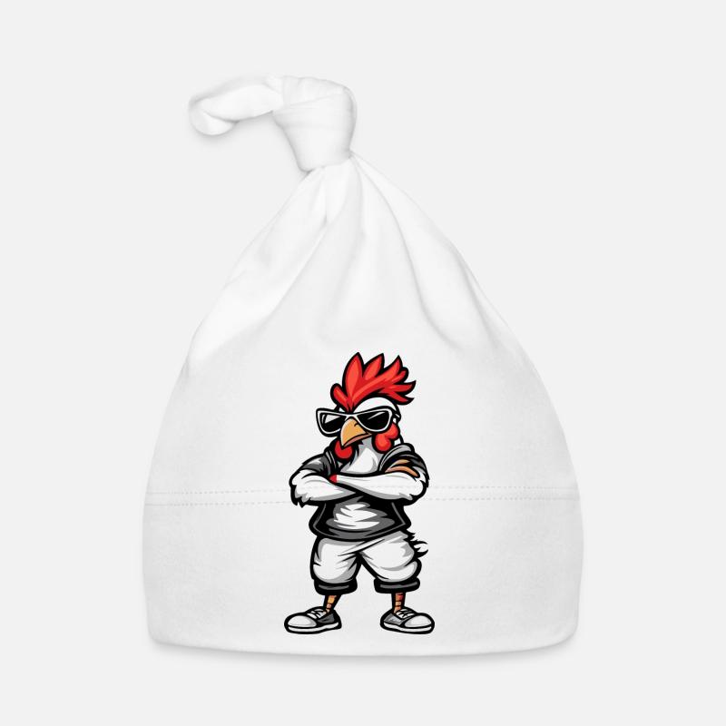 Coq Bande Dessinée Cool Bonnet bio Bébé