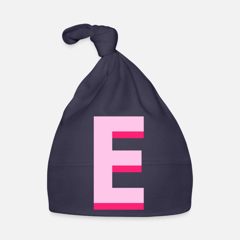 Lettre e rose pop et moderne Bonnet bio Bébé