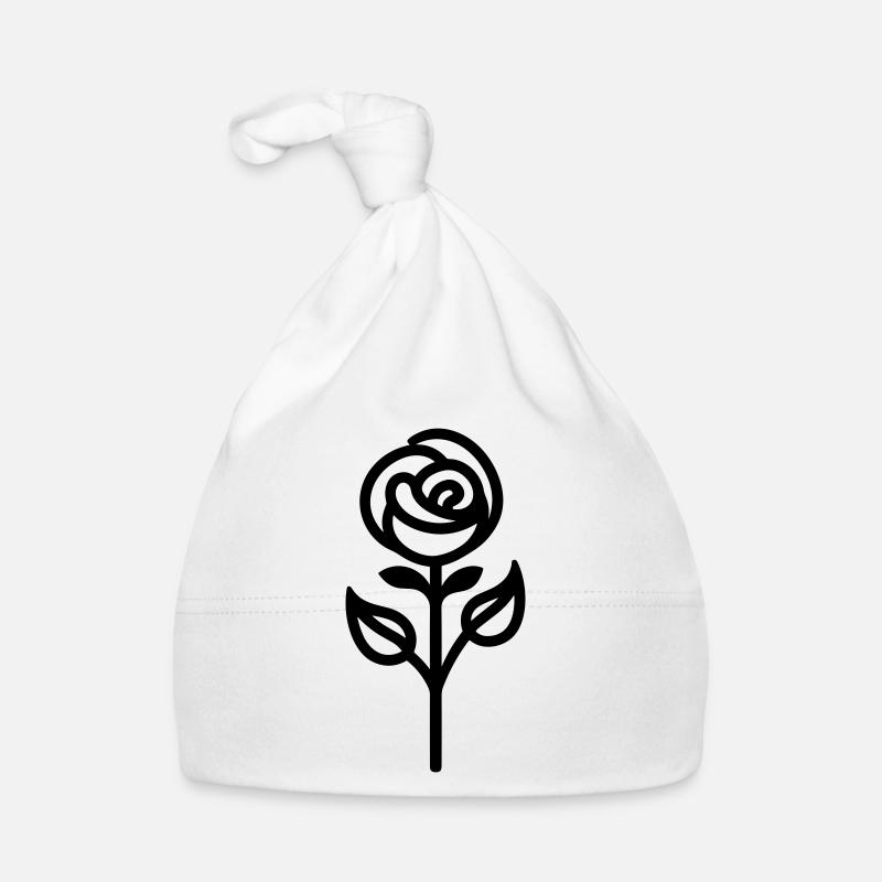 Pink Flower Organic Baby Cap
