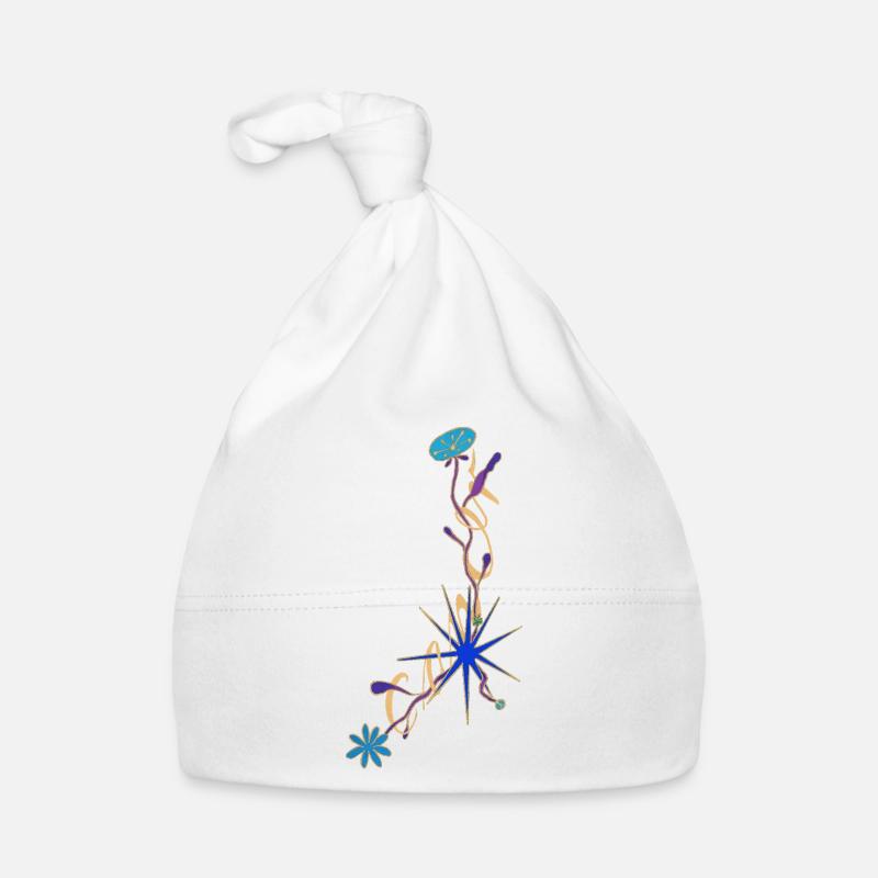Cancer – Elegantes Sternzeichen und Blumen Baby Bio-Mütze